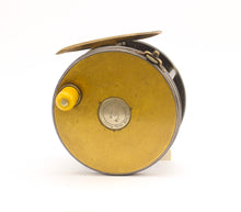 Load image into Gallery viewer, A very rare 4.1/4 inch 1906 Hardy Brass faced Perfect with centre decorative disc