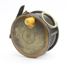 Load image into Gallery viewer, 1900, 4.1/2" Hardy Brass Faced Perfect, Salmon-Fly Reel with line guide