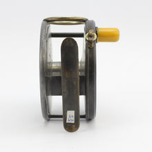 Load image into Gallery viewer, 1900, 4.1/2" Hardy Brass Faced Perfect, Salmon-Fly Reel with line guide