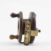 Load image into Gallery viewer, A 3.1/2&quot; Rosewood Wooden Reel With Rare Brass Line Guide