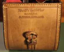 Load image into Gallery viewer, 4¼&quot; Hardy Perfect Block Leather Reel Case (R.J.Adams, Belfast)