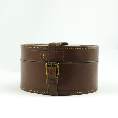 Circular Leather Collar Case Fits up to 5½