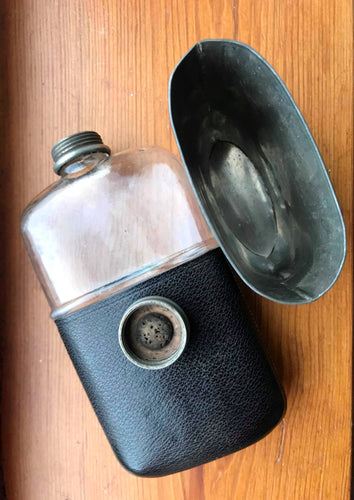 Antique Pewter Hip Flask