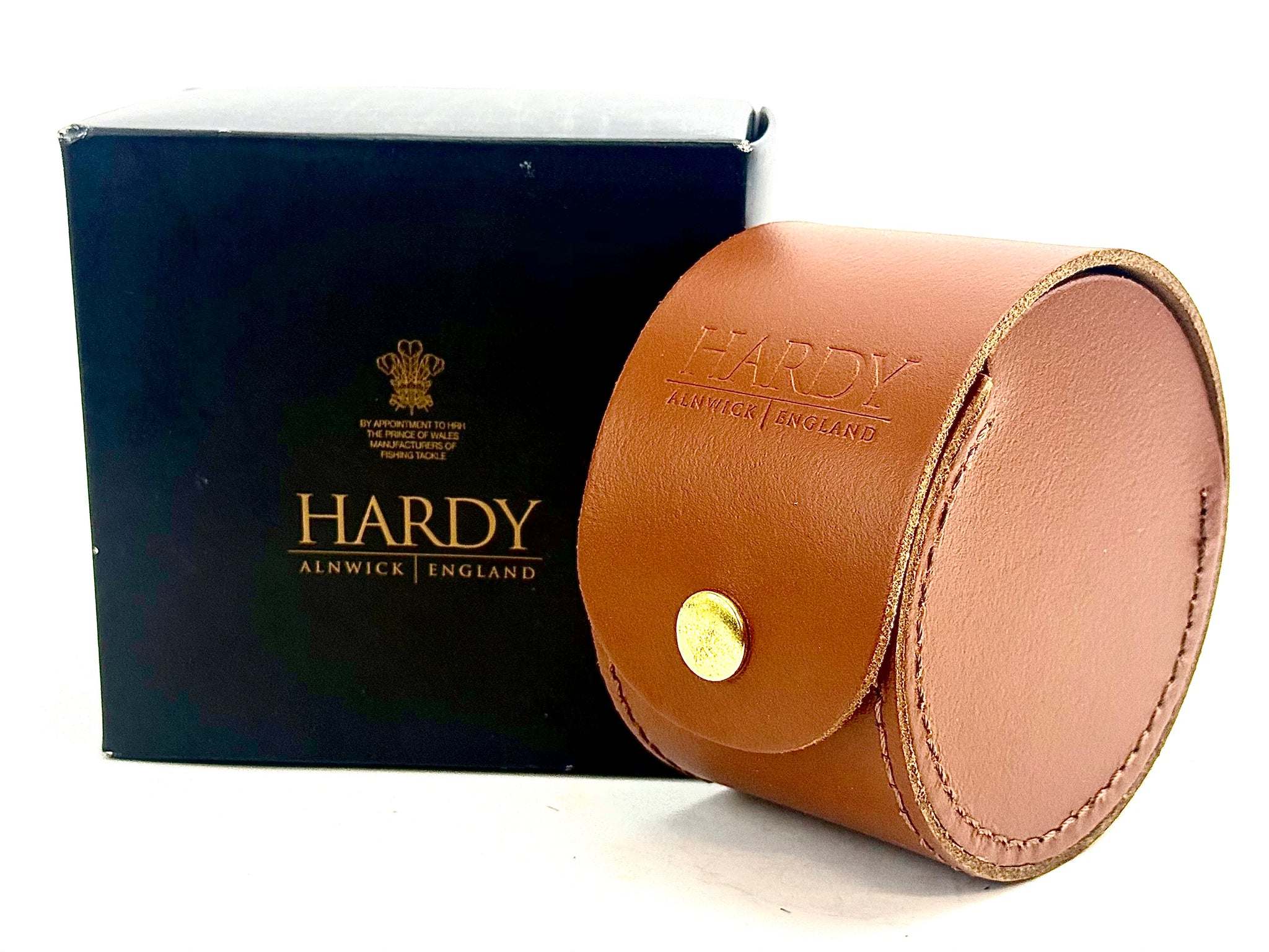 A Hardy Leather reel case New in box for reels up to 95mm or 3.3/4