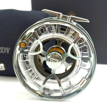 Load image into Gallery viewer, Hardy Averon 7000 cassette reel with two spare spools in box and pouch unused