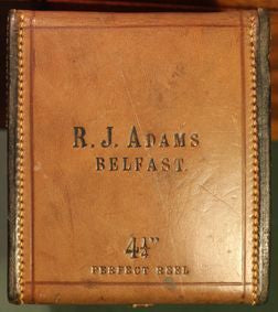 4¼" Hardy Perfect Block Leather Reel Case (R.J.Adams, Belfast)