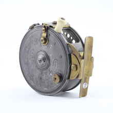 Load image into Gallery viewer, 4&quot; Wallace Watson Rotating Foot Brake Reel (Antique)
