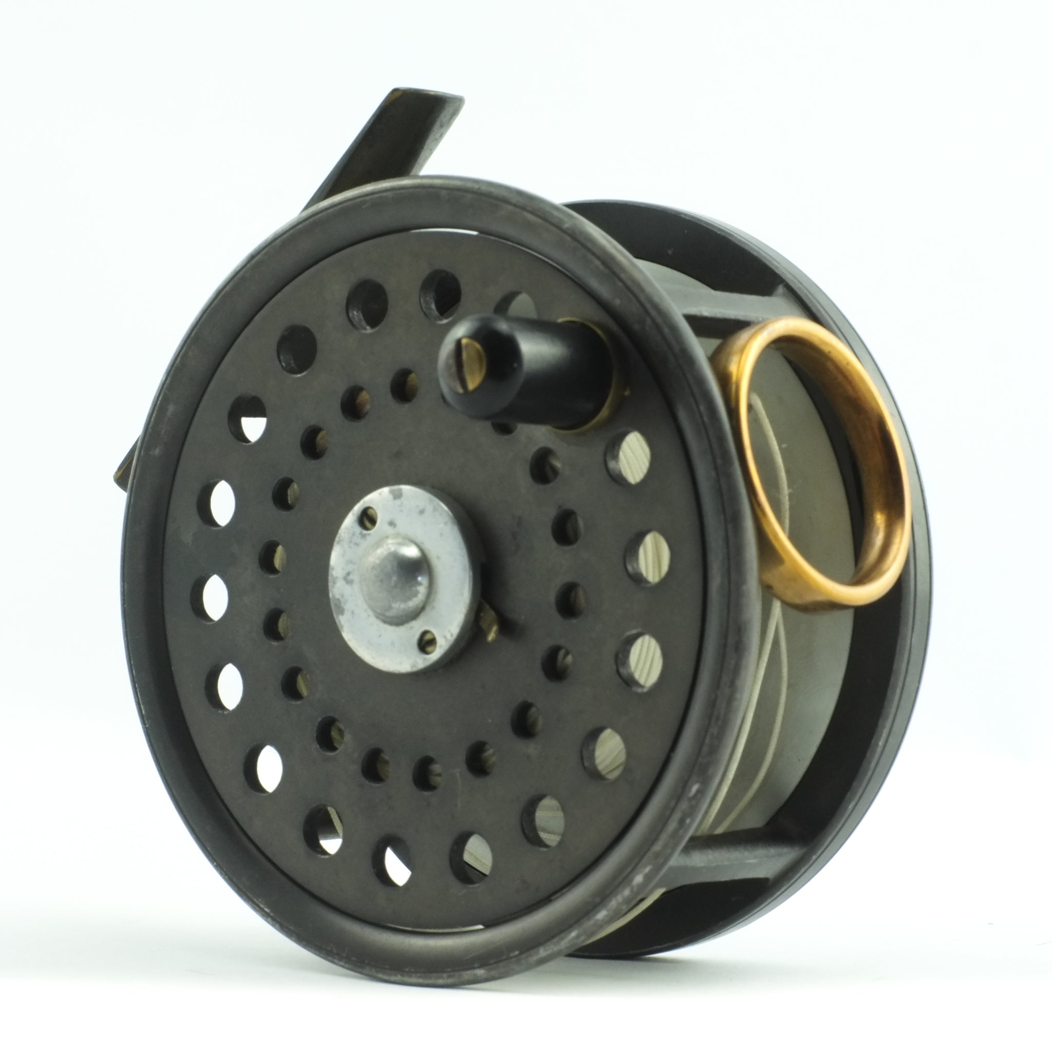 antique salmon fly reels Bogdan - Model 50 Light Reel Hardy 5" Brass Faced Perfect