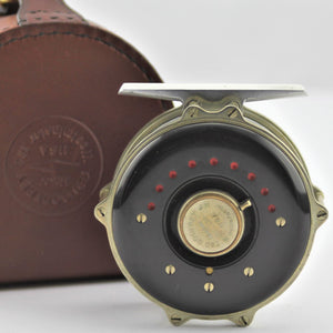 A 3" Ted Godfrey Raised Pillar Trout Reel with Westminster Handle
