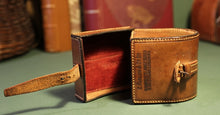 Load image into Gallery viewer, Farlows Block Leather Reel Case (Fits Reel up to 1.5/8ths x 2.7/8ths)