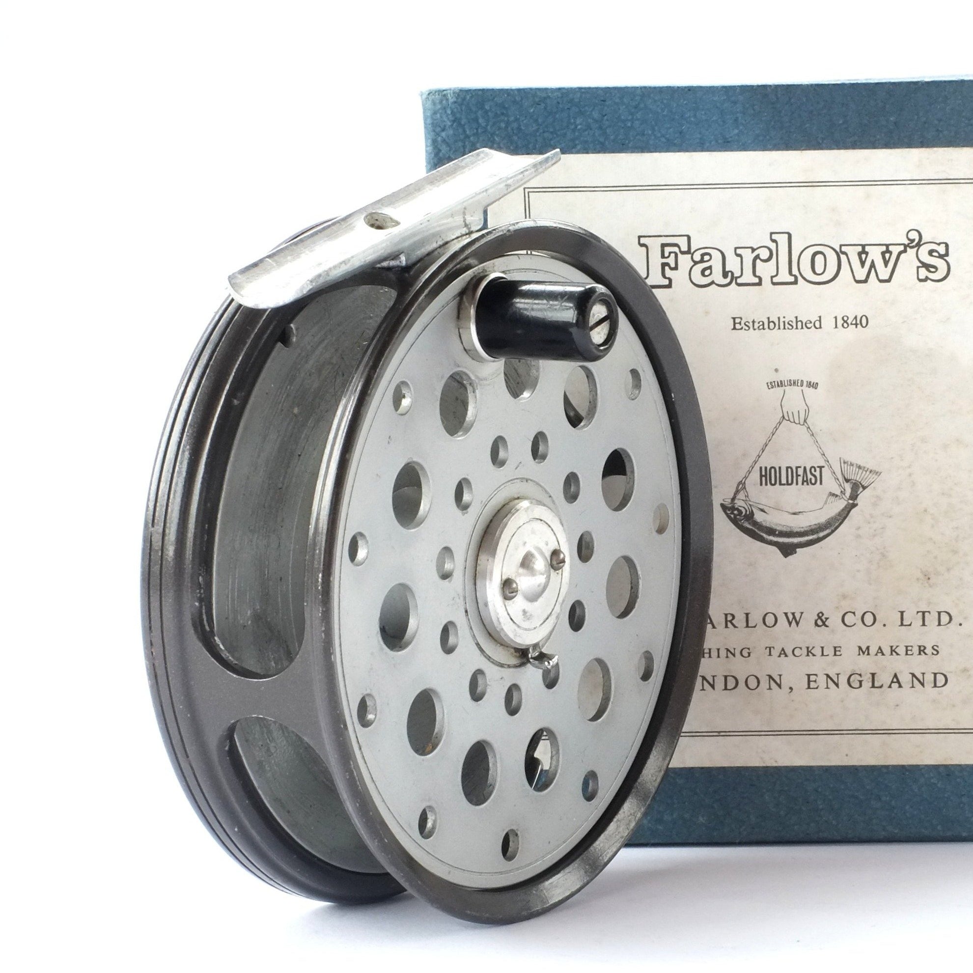 Farlow's Python 4'' Wide Drum Salmon Fly Reel with Spare Spool