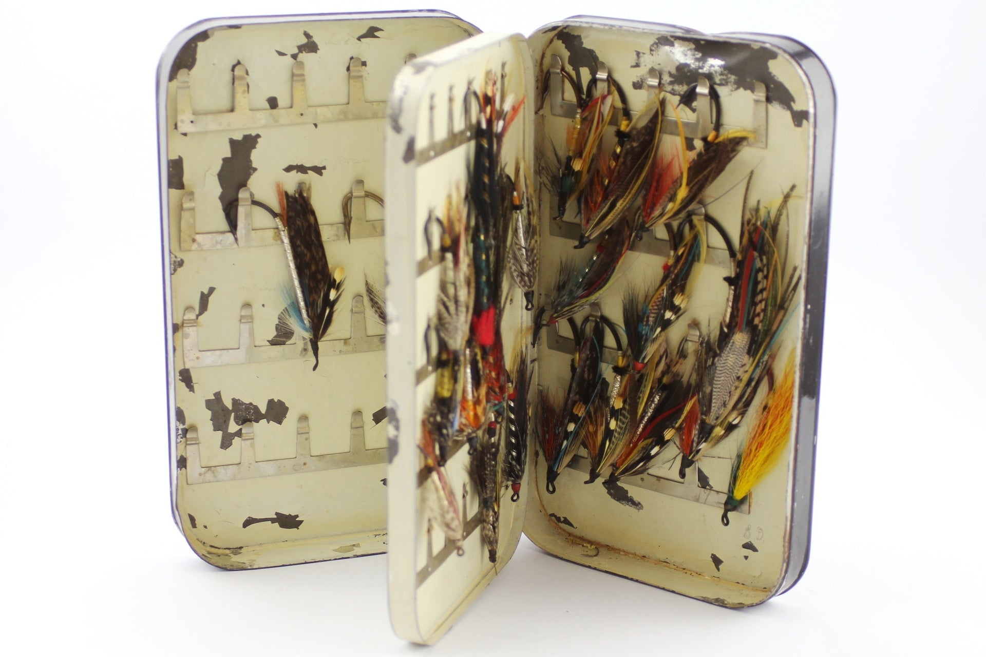 Circa 1910, Large Malloch's Black Japanned Salmon Fly Box (Antique) – Ireland's Antique Fishing Tackle