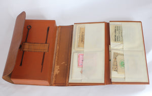 Wooden Float Winder and Compendium in Leather Case